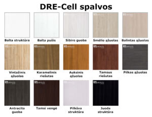 Dre vidaus durų galimos spalvos (DRE-Cell) ketvirtas variantas.