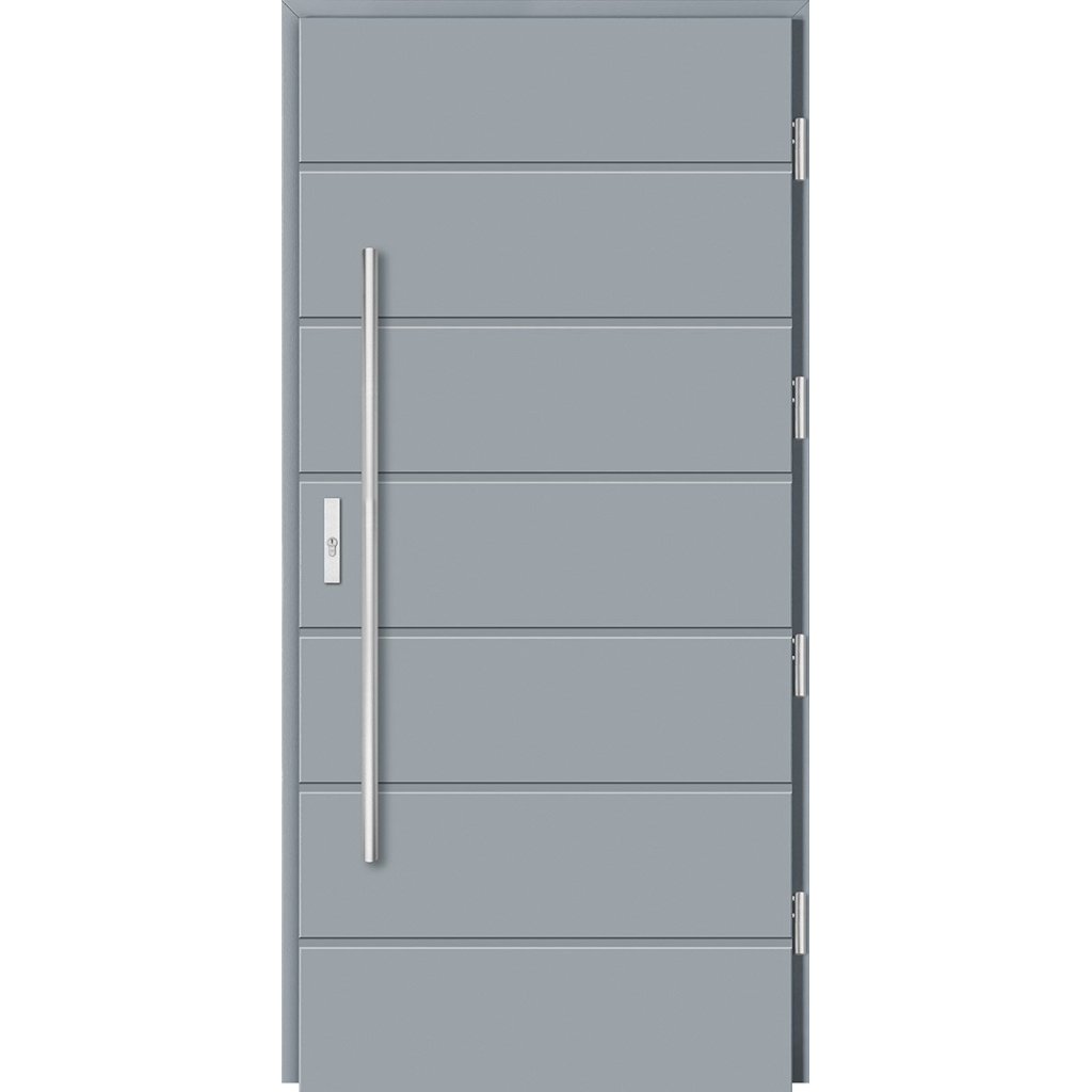 Baranski lauko durys. Modelis DB214 RAL7040. 78mm konstrukcija.