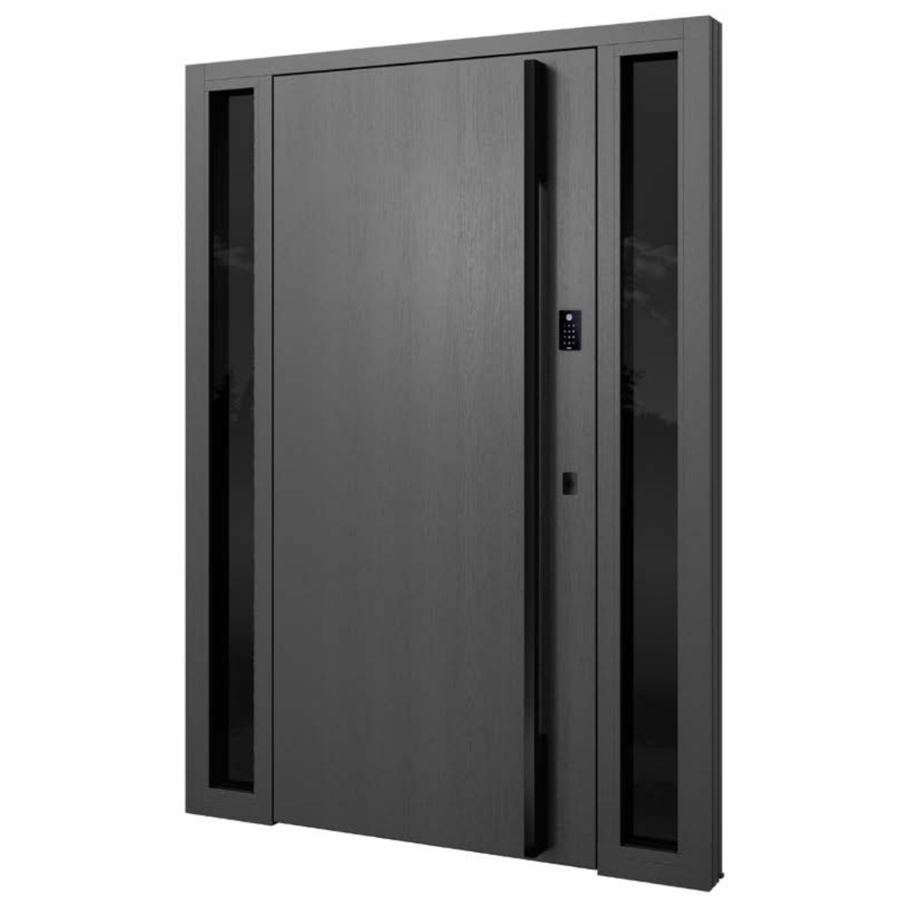 Baranski lauko durys. Modelis DB227 RAL7043. 90mm konstrukcija.