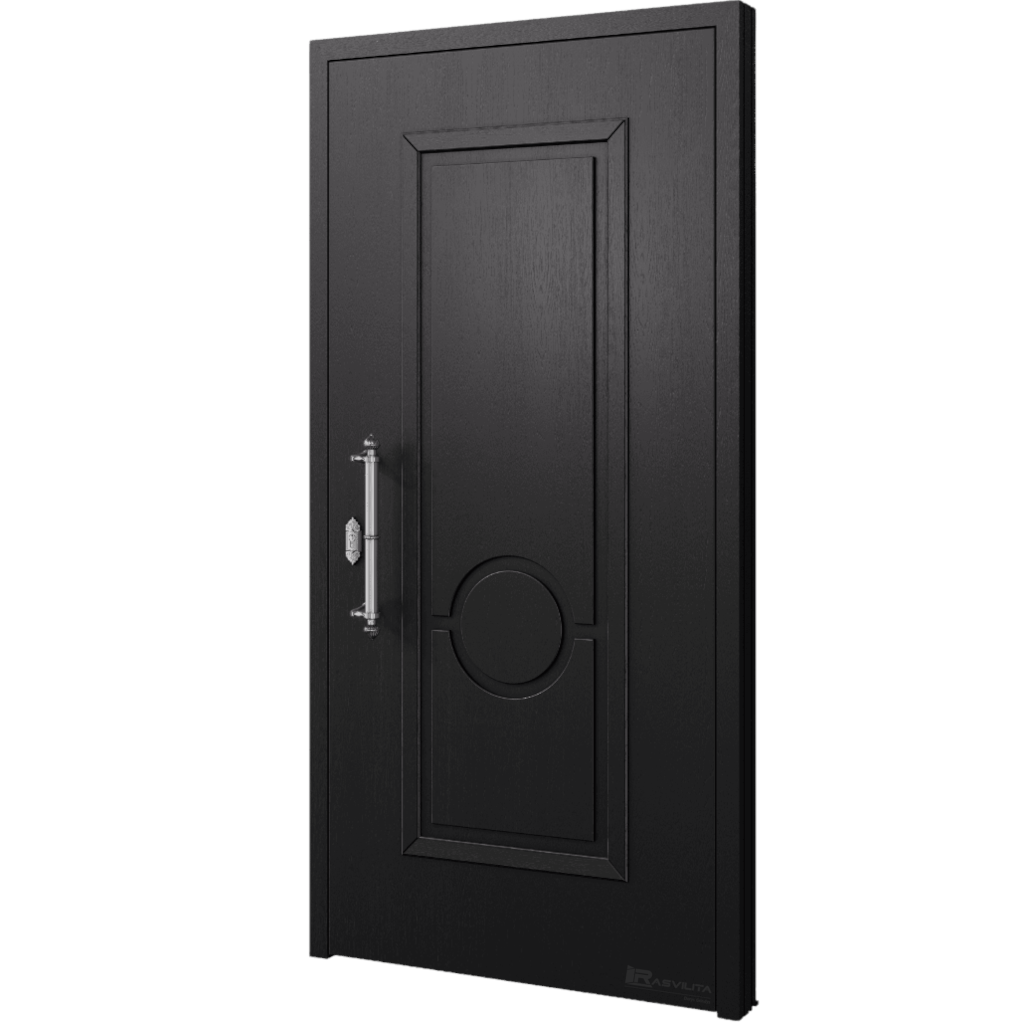 Baranski lauko durys. Modelis DB724 RAL9005. 90mm konstrukcija.